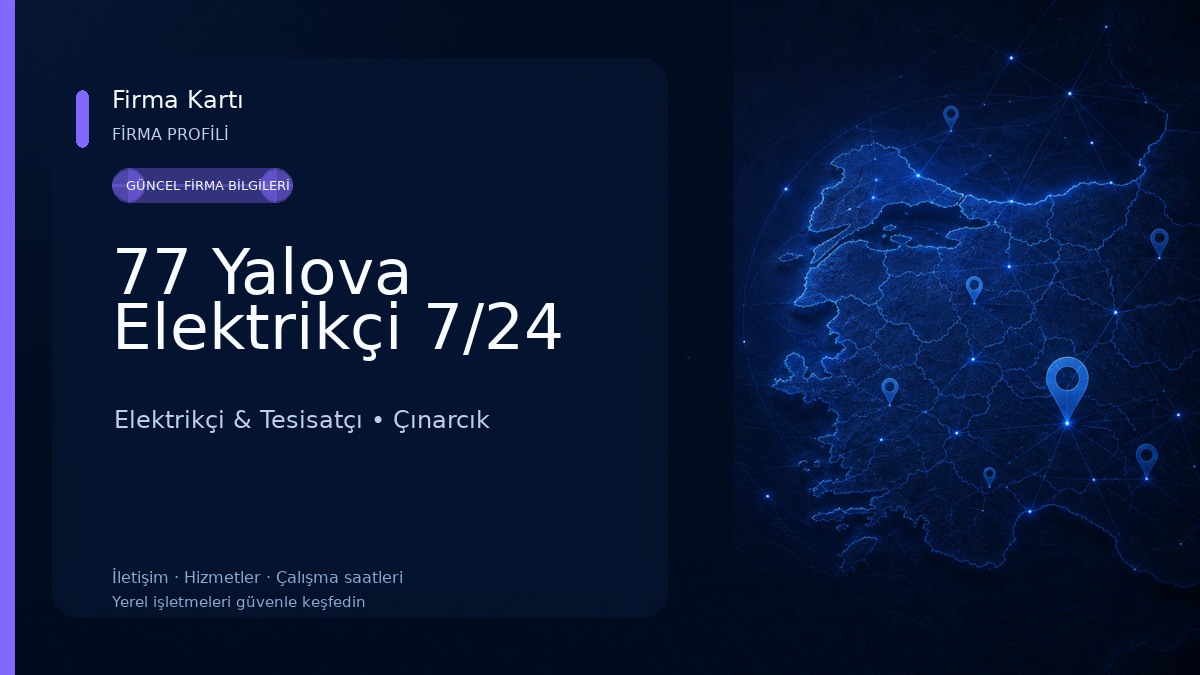 77 Yalova Elektrikçi 7/24