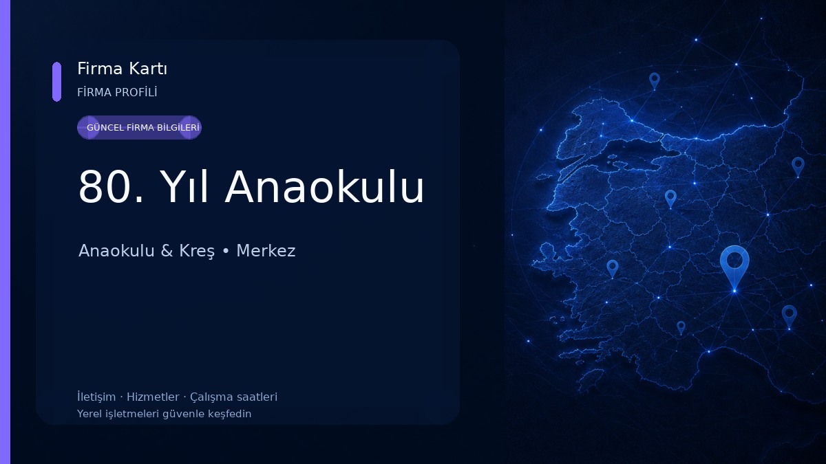 80. Yıl Anaokulu Anaokulu & Kreş