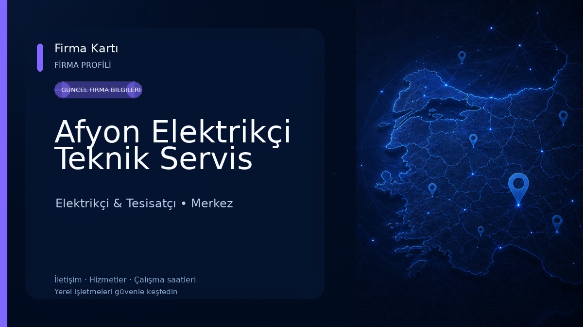Afyon Elektrikçi Teknik Servis Elektrikçi & Tesisatçı