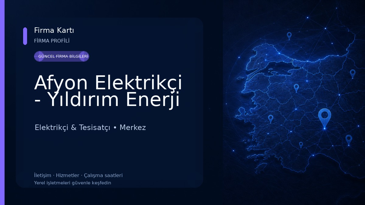 Afyon Elektrikçi - Yıldırım Enerji