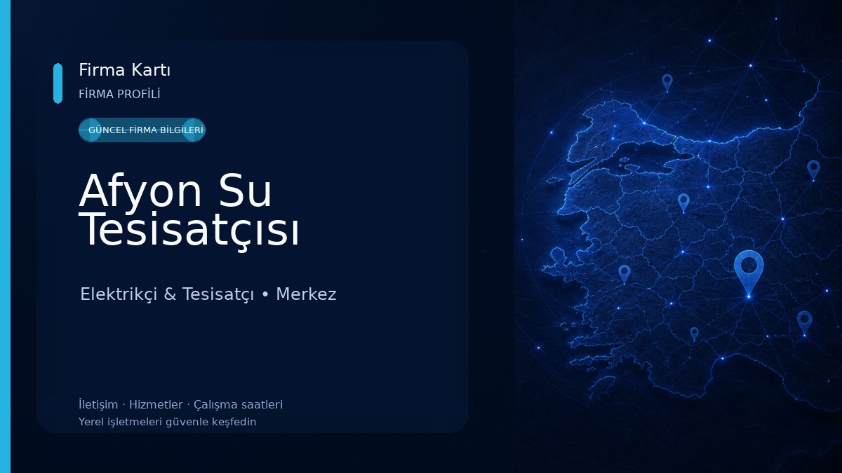Afyon Su Tesisatçısı Elektrikçi & Tesisatçı