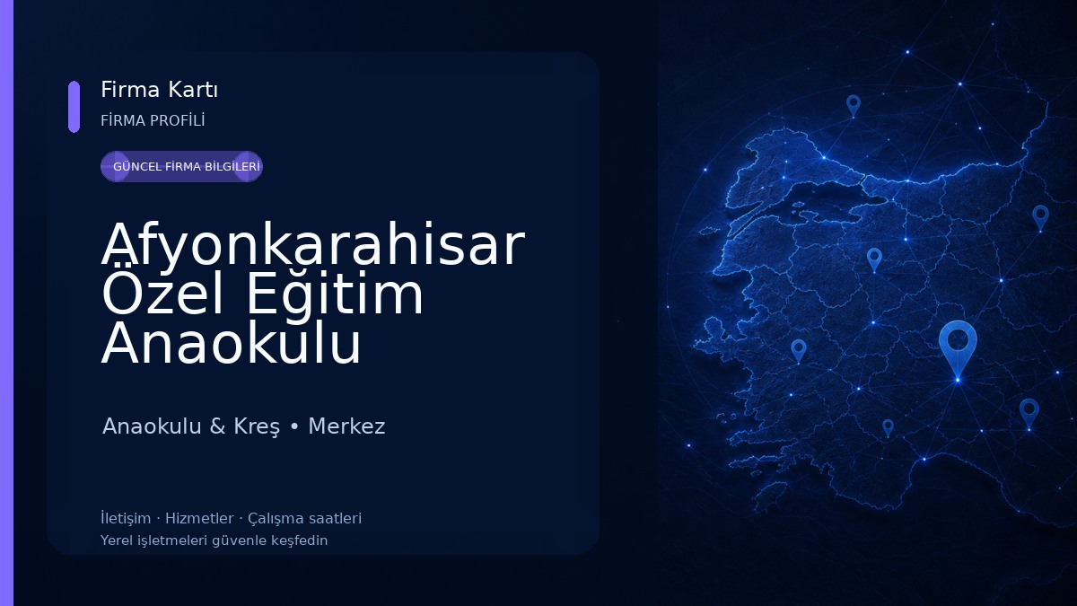 Afyonkarahisar Özel Eğitim Anaokulu Anaokulu & Kreş