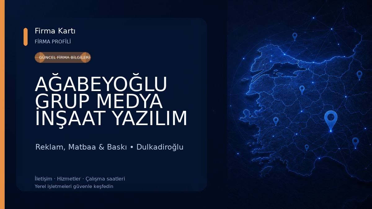 AĞABEYOĞLU GRUP MEDYA İNŞAAT YAZILIM SAN. VE TİC. A.Ş. Reklam, Matbaa & Baskı