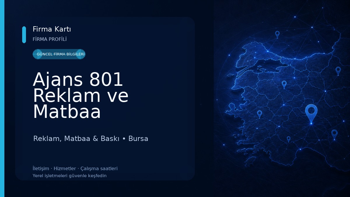 Ajans 801 Reklam ve Matbaa Hizmetleri