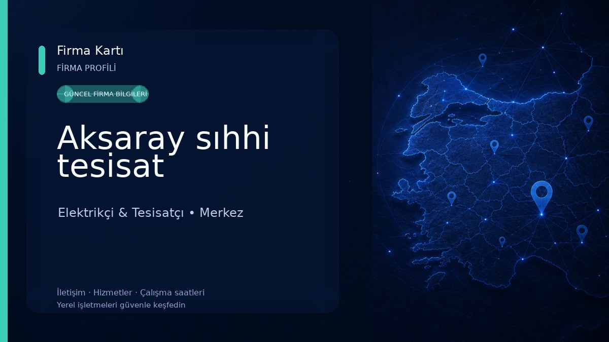 Aksaray sıhhi tesisat Elektrikçi & Tesisatçı