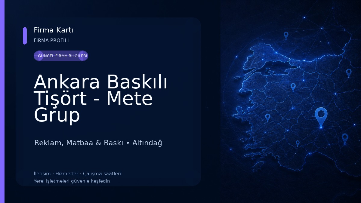 Ankara Baskılı Tişört - Mete Grup