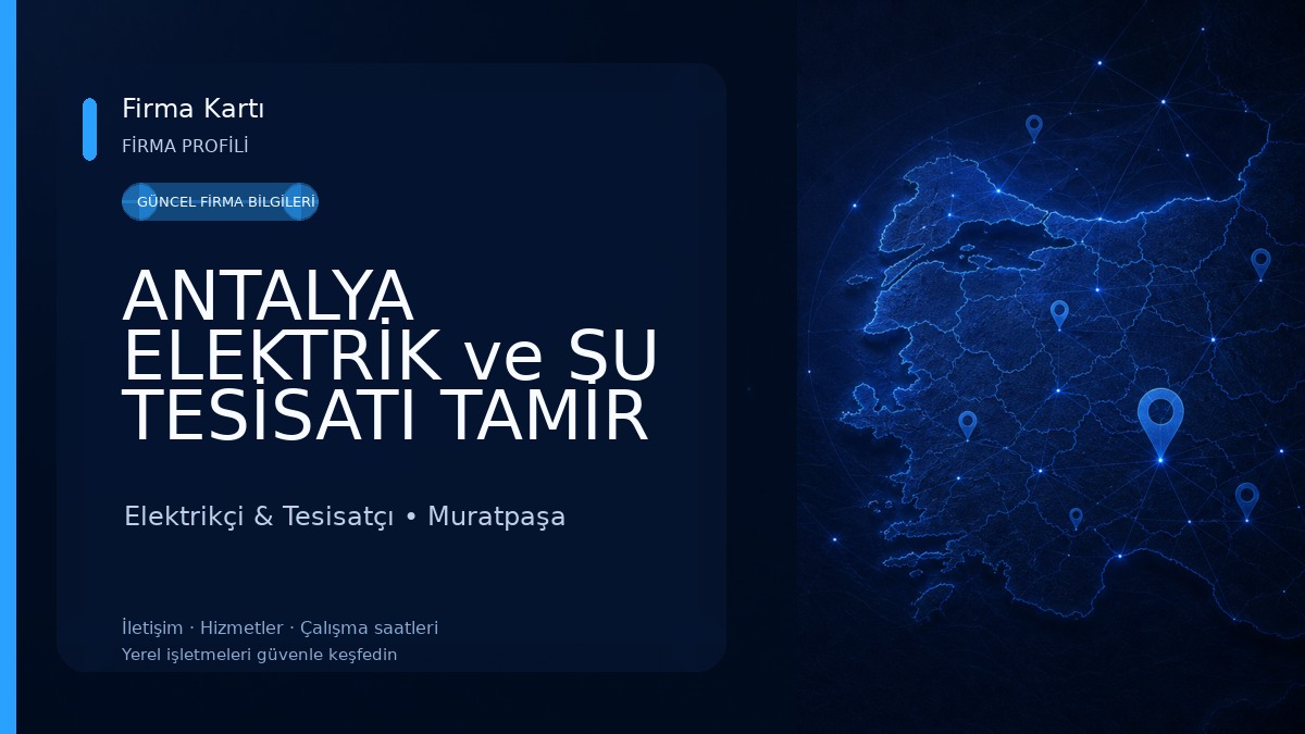 ANTALYA ELEKTRİK ve SU TESİSATI TAMİR ONARIM TADİLAT İŞLERİ - MC TEKNİK