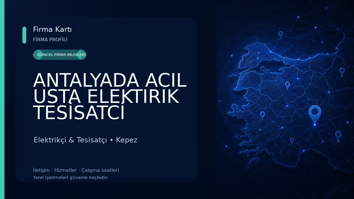 ANTALYADA ACIL USTA ELEKTIRIK TESİSATCİ Elektrikçi & Tesisatçı