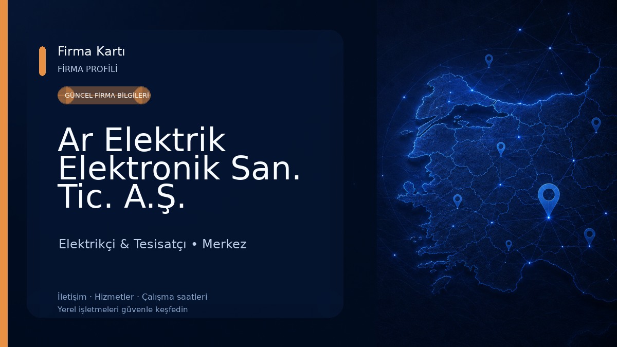 Ar Elektrik Elektronik San. Tic. A.Ş. Elektrikçi & Tesisatçı
