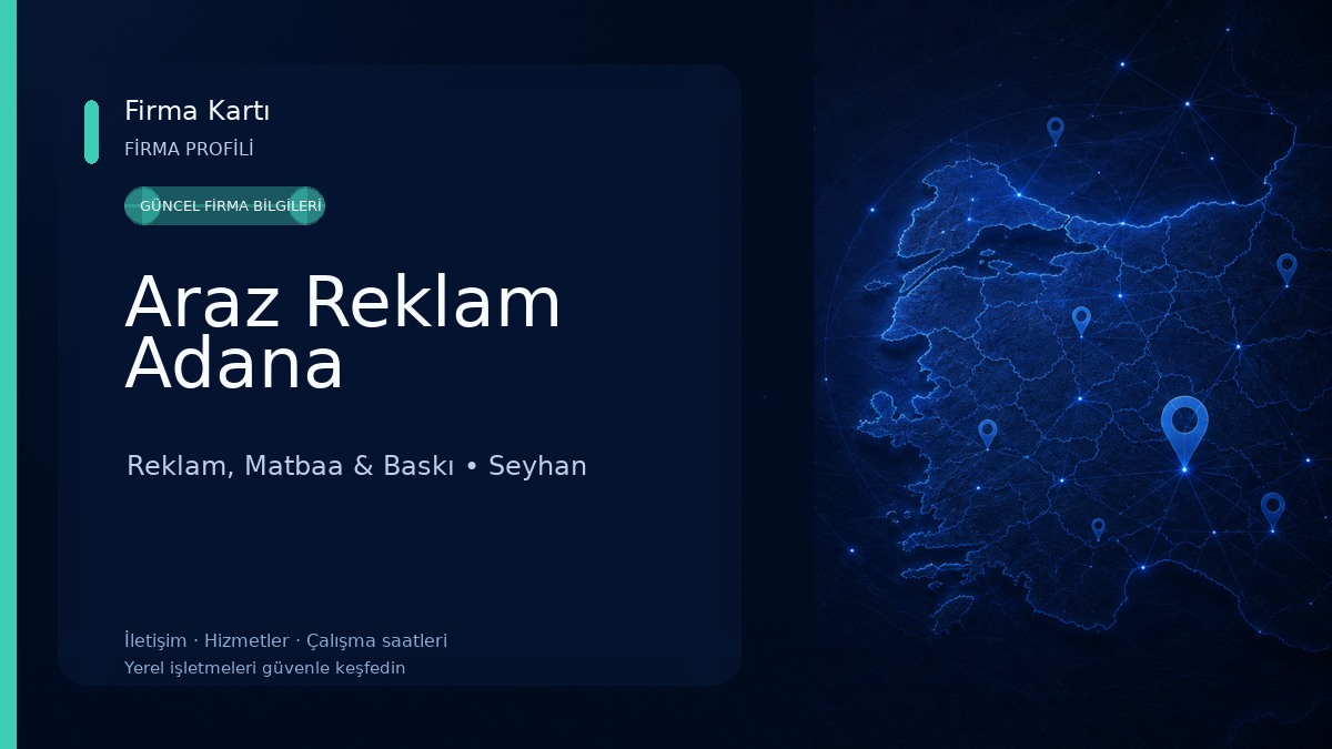 Araz Reklam Adana Reklam, Matbaa & Baskı