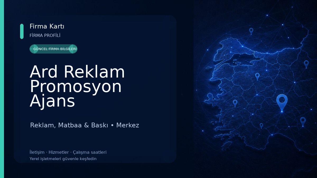 Ard Reklam Promosyon Ajans Reklam, Matbaa & Baskı