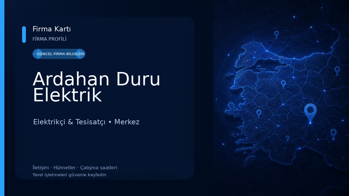 Ardahan Duru Elektrik Elektrikçi & Tesisatçı