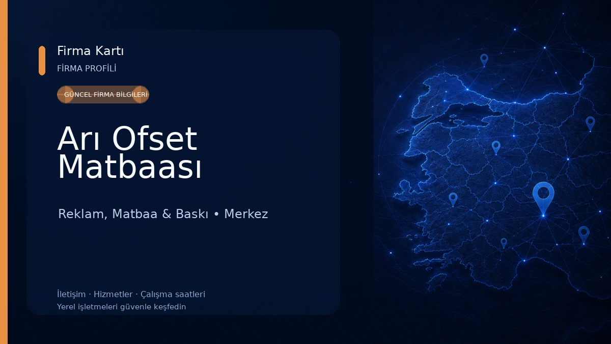 Arı Ofset Matbaası Reklam, Matbaa & Baskı