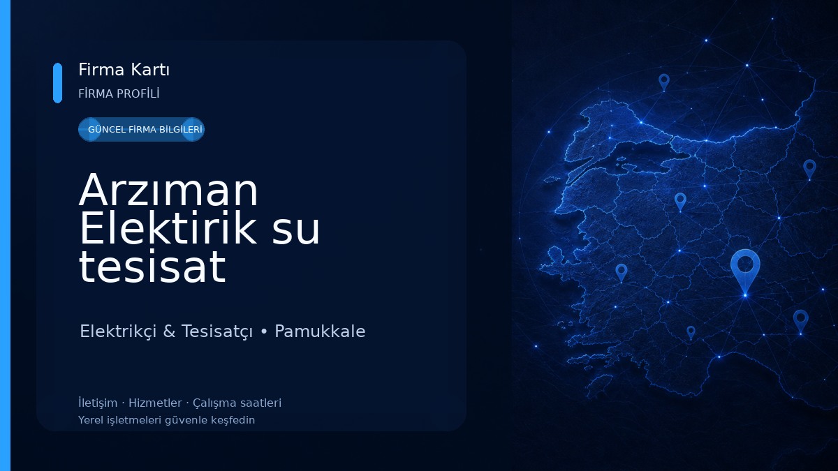 Arzıman Elektirik su tesisat Elektrikçi & Tesisatçı