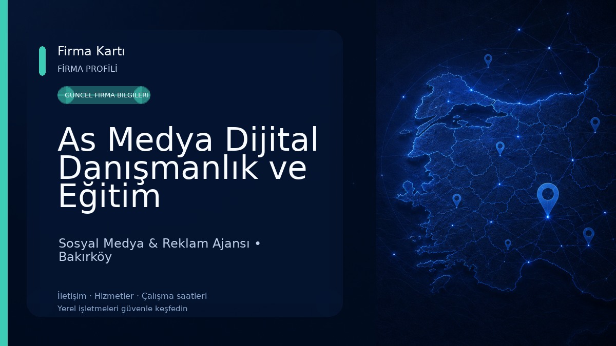 As Medya Dijital Danışmanlık ve Eğitim Hizmetleri Sosyal Medya & Reklam Ajansı