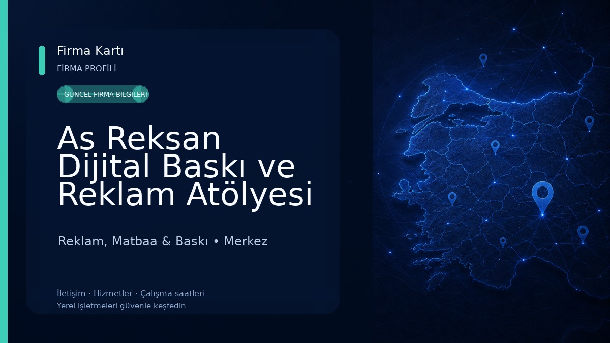 As Reksan Dijital Baskı ve Reklam Atölyesi