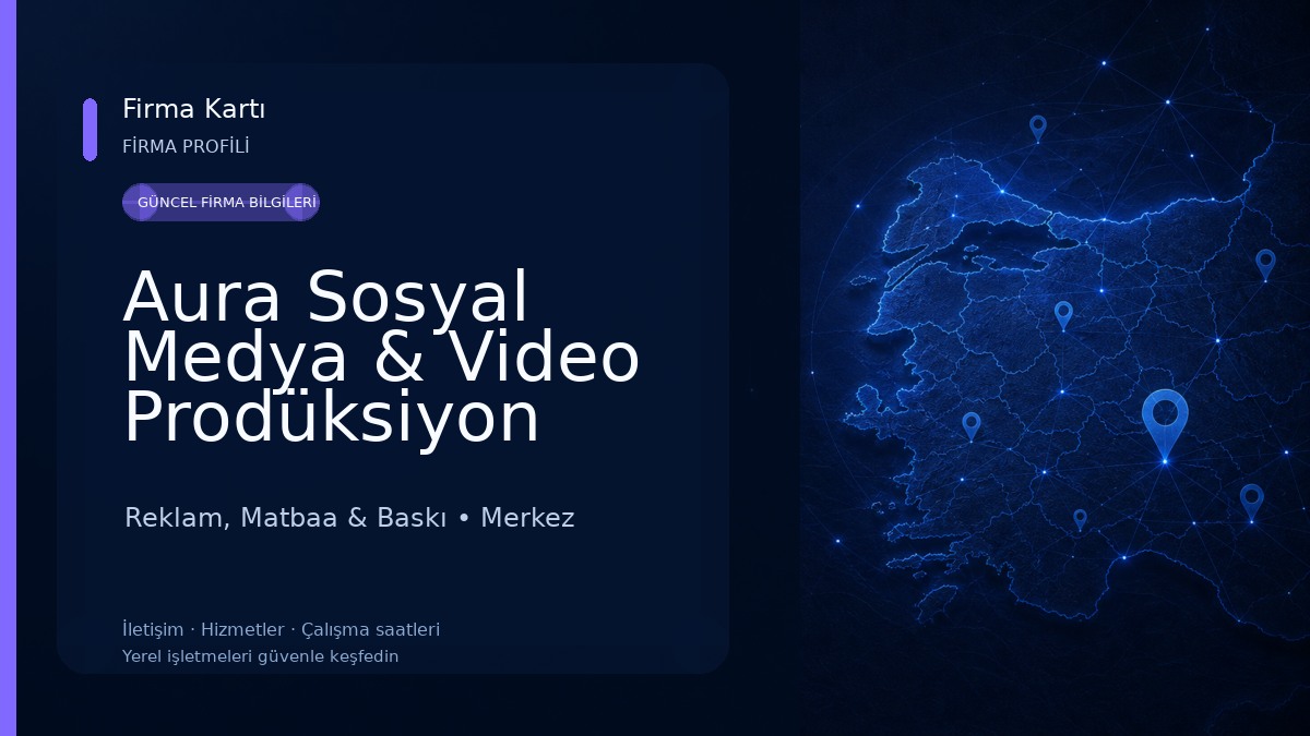 Aura Sosyal Medya & Video Prodüksiyon Reklam, Matbaa & Baskı