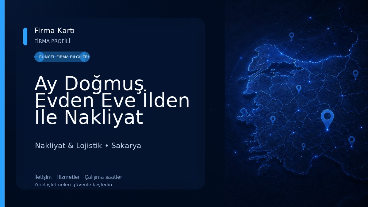 Ay Doğmuş Evden Eve İlden İle Nakliyat