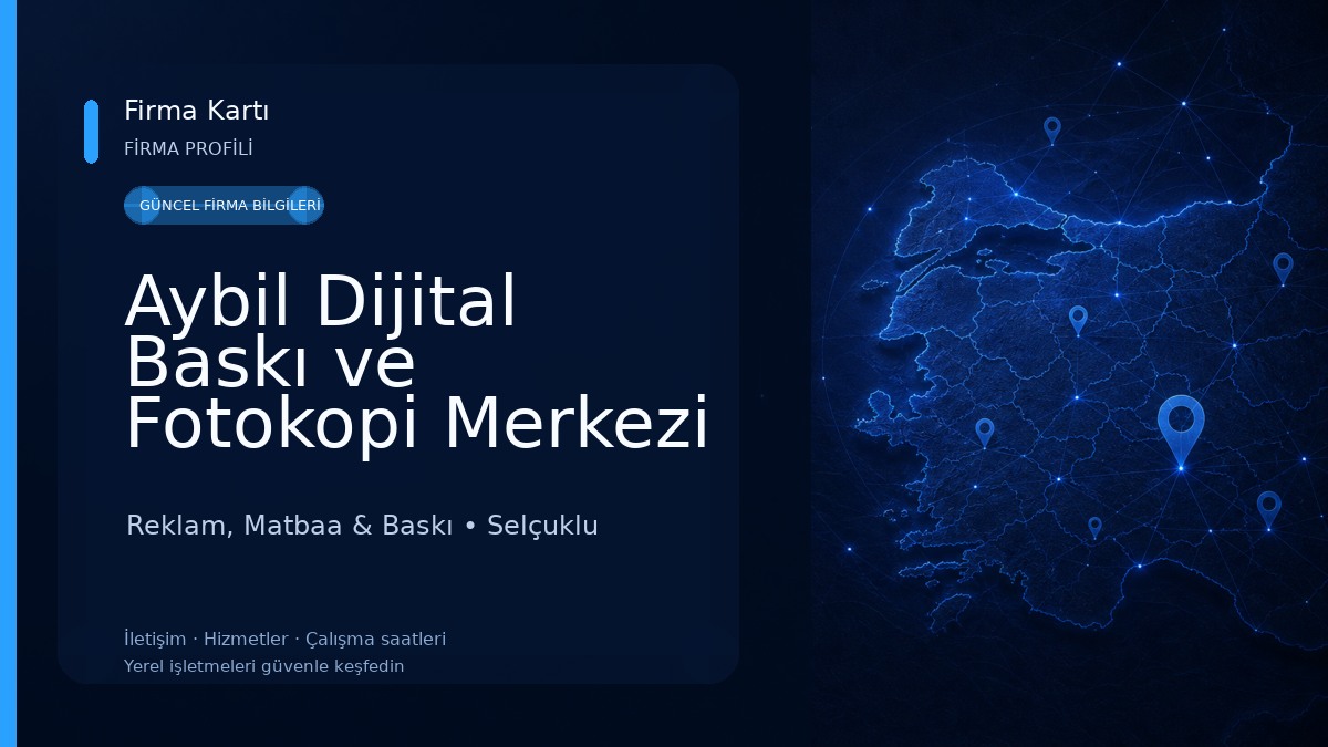 Aybil Dijital Baskı ve Fotokopi Merkezi Reklam, Matbaa & Baskı