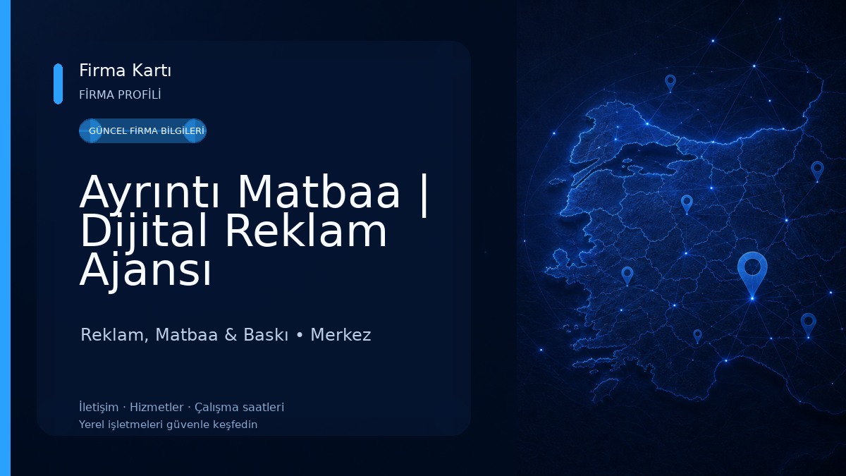 Ayrıntı Matbaa | Dijital Reklam Ajansı Reklam, Matbaa & Baskı