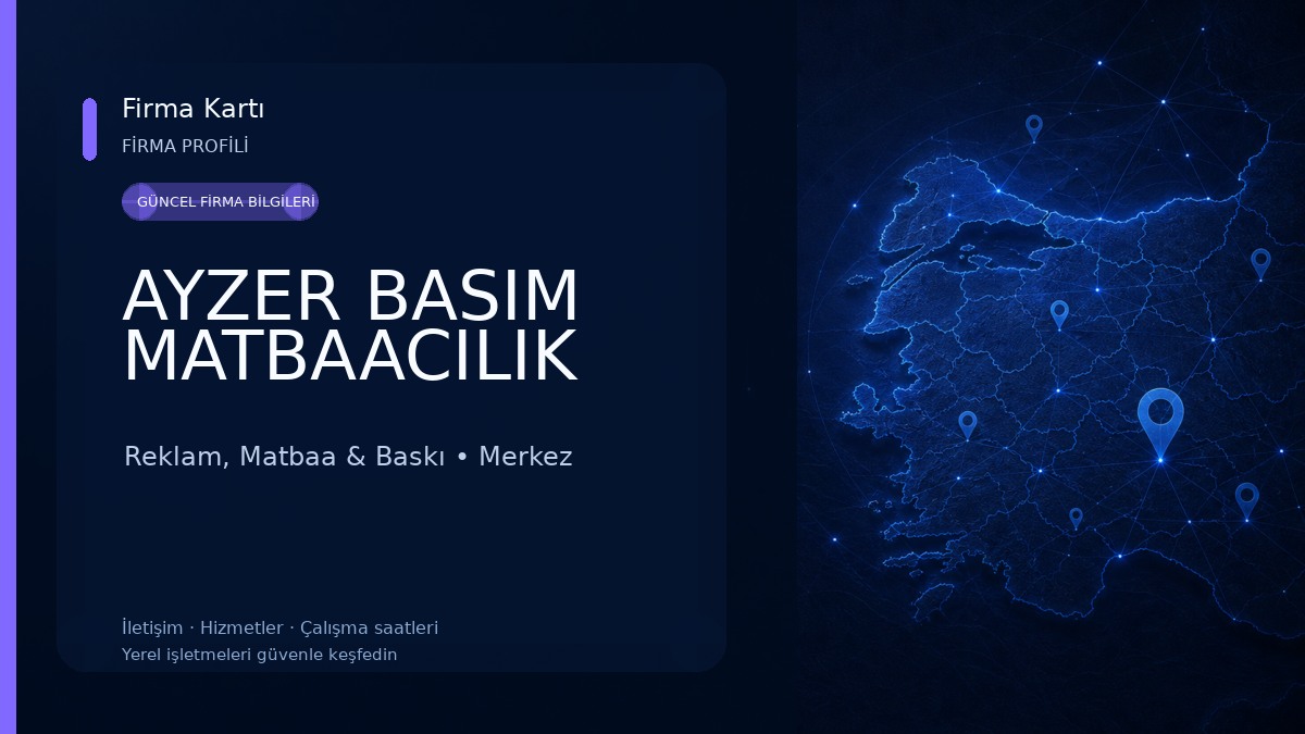 AYZER BASIM MATBAACILIK Reklam, Matbaa & Baskı