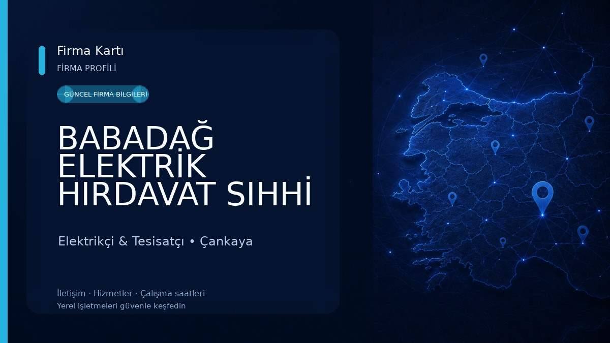 BABADAĞ ELEKTRİK HIRDAVAT SIHHİ TESİSAT