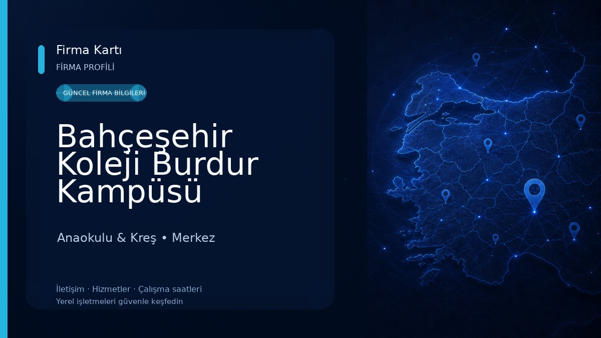 Bahçeşehir Koleji Burdur Kampüsü Anaokulu & Kreş