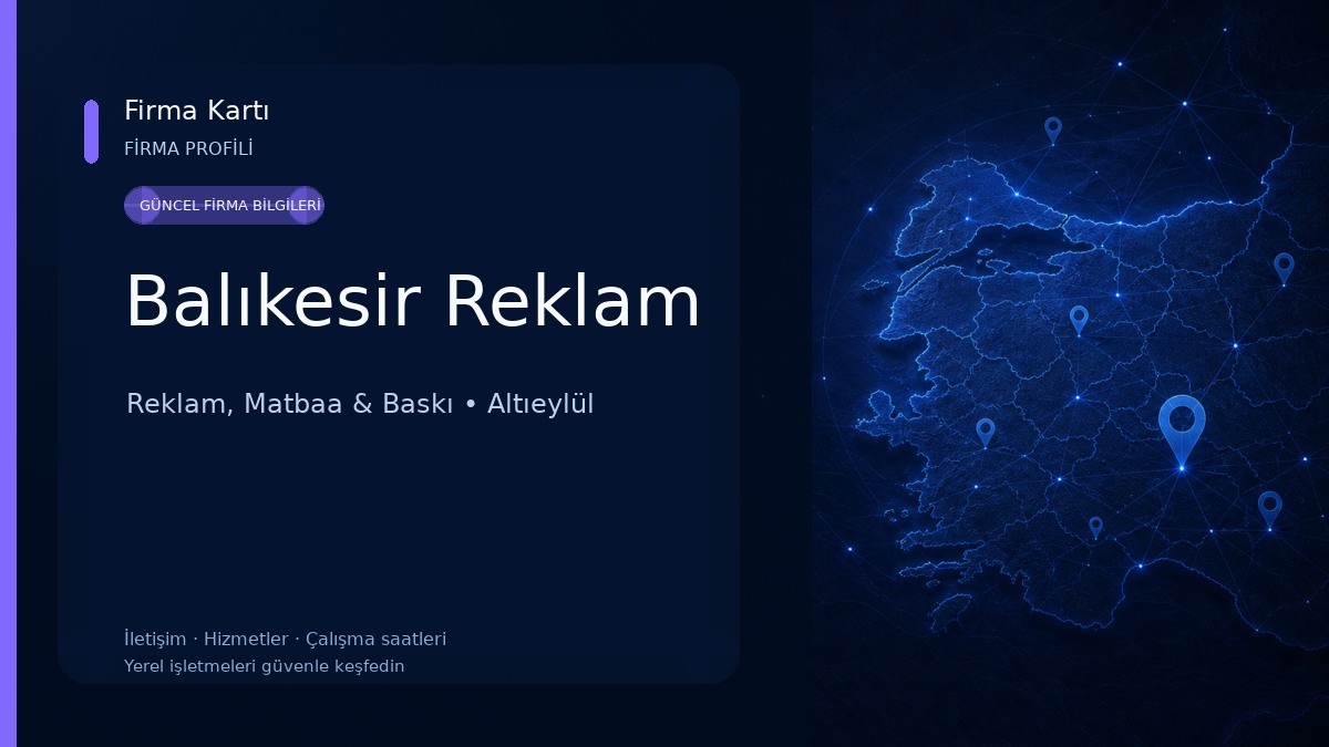 Balıkesir Reklam Reklam, Matbaa & Baskı