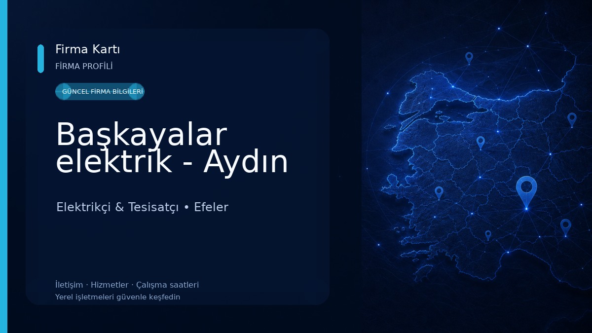 Başkayalar elektrik - Aydın Elektrikçi & Tesisatçı