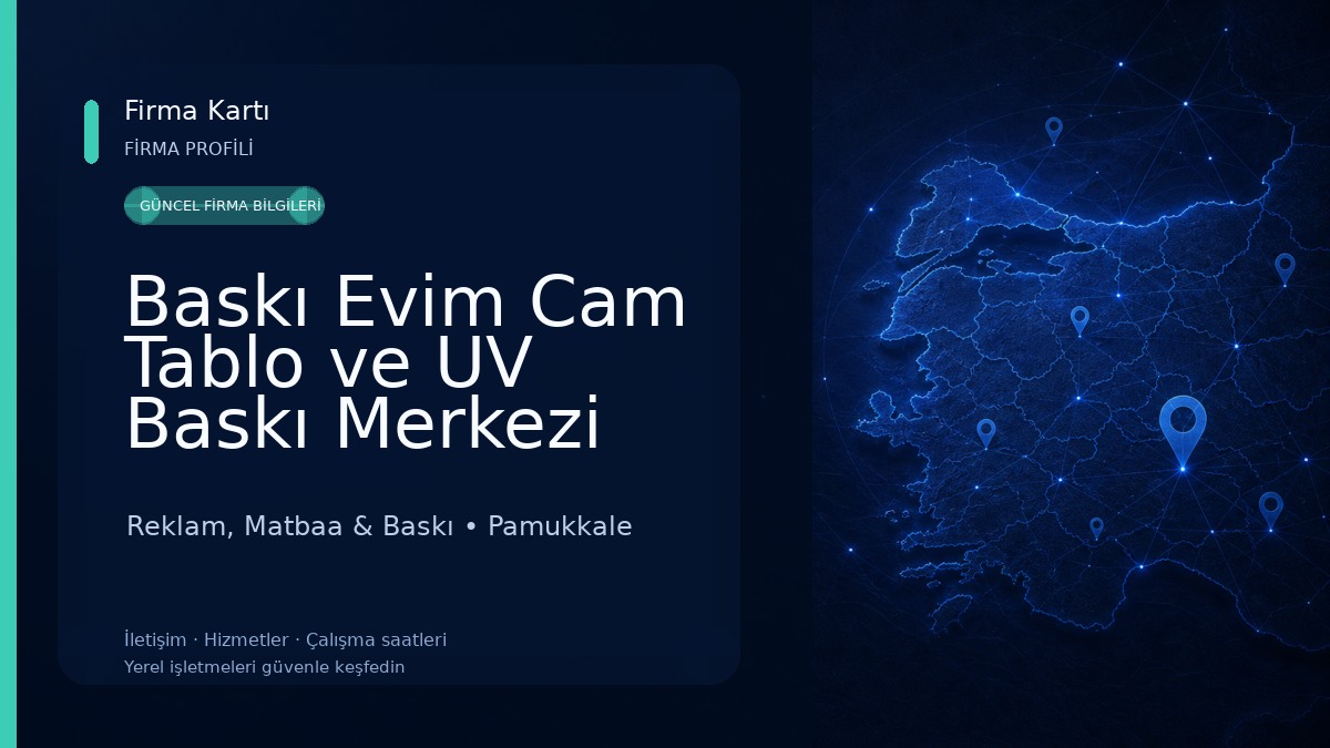 Baskı Evim Cam Tablo ve UV Baskı Merkezi Reklam, Matbaa & Baskı