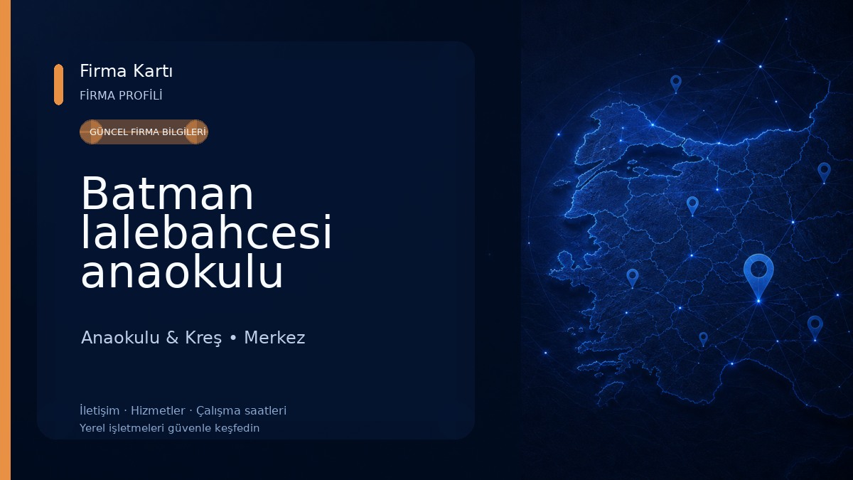 Batman lalebahcesi anaokulu