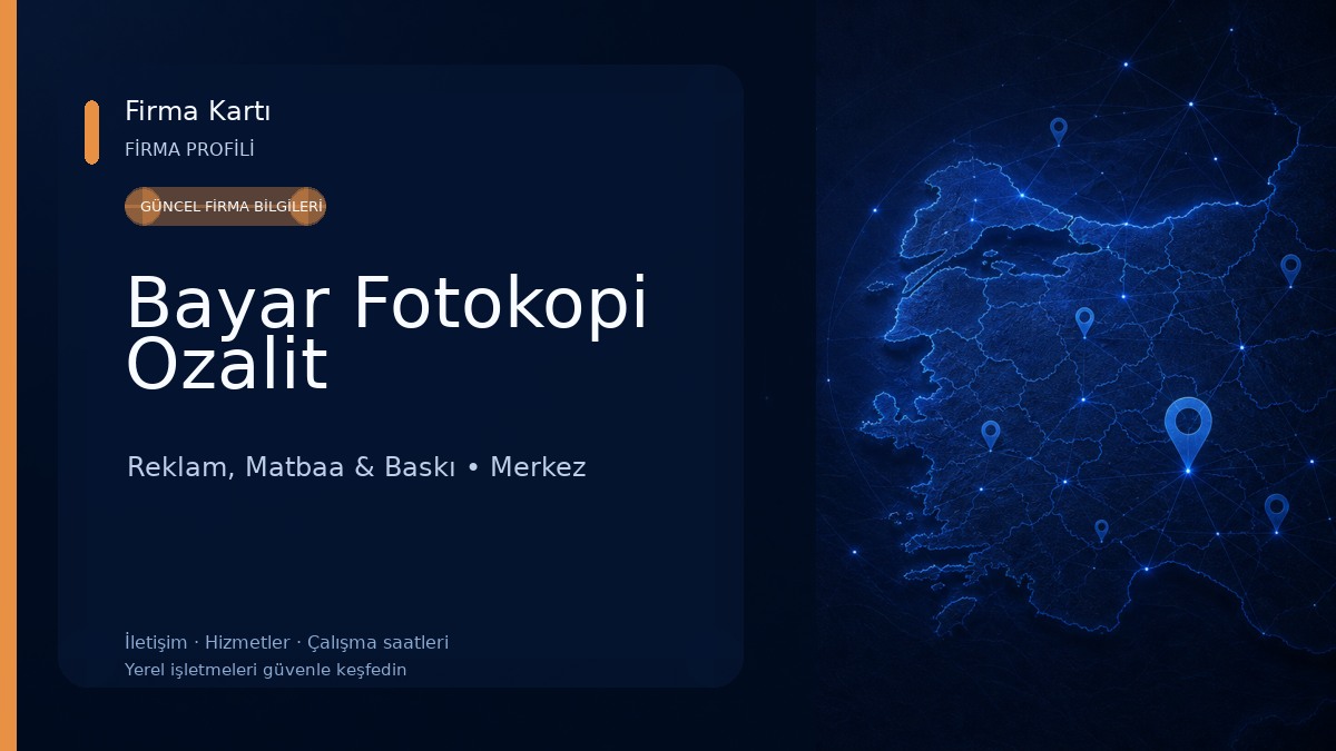 Bayar Fotokopi Ozalit Reklam, Matbaa & Baskı
