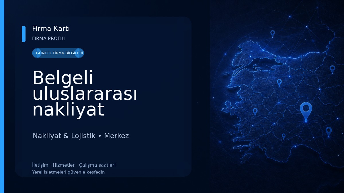 Belgeli uluslararası nakliyat