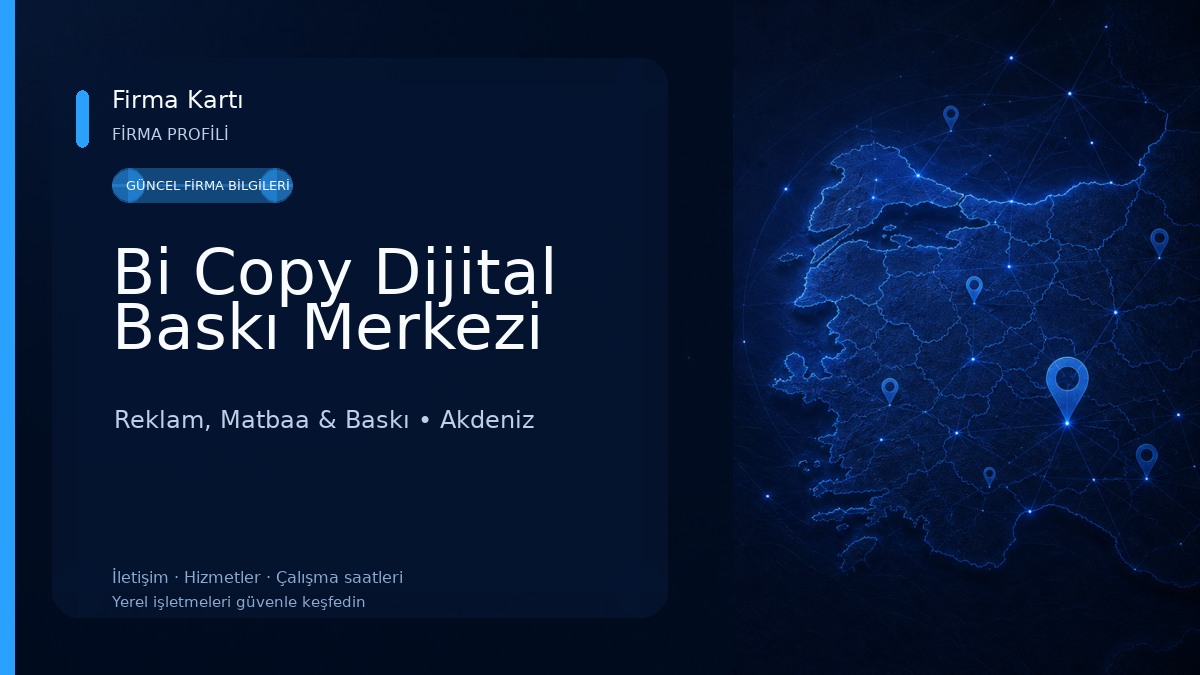 Bi Copy Dijital Baskı Merkezi Reklam, Matbaa & Baskı