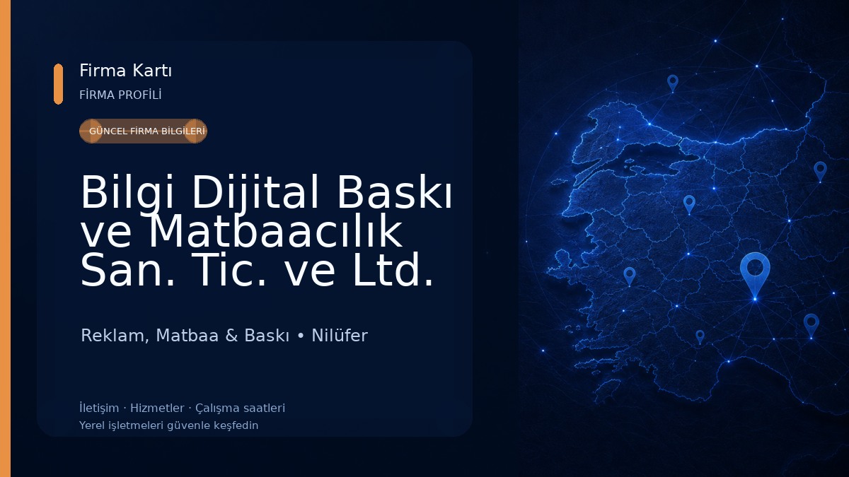 Bilgi Dijital Baskı ve Matbaacılık San. Tic. ve Ltd. Şti. Reklam, Matbaa & Baskı