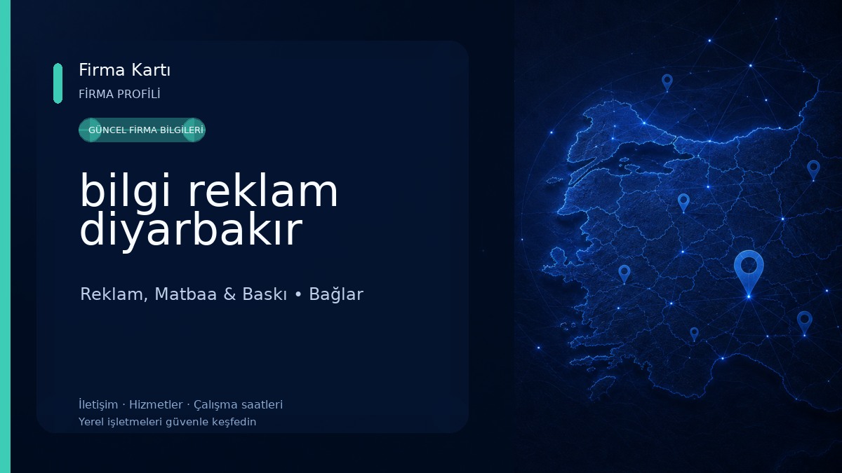 bilgi reklam diyarbakır Reklam, Matbaa & Baskı