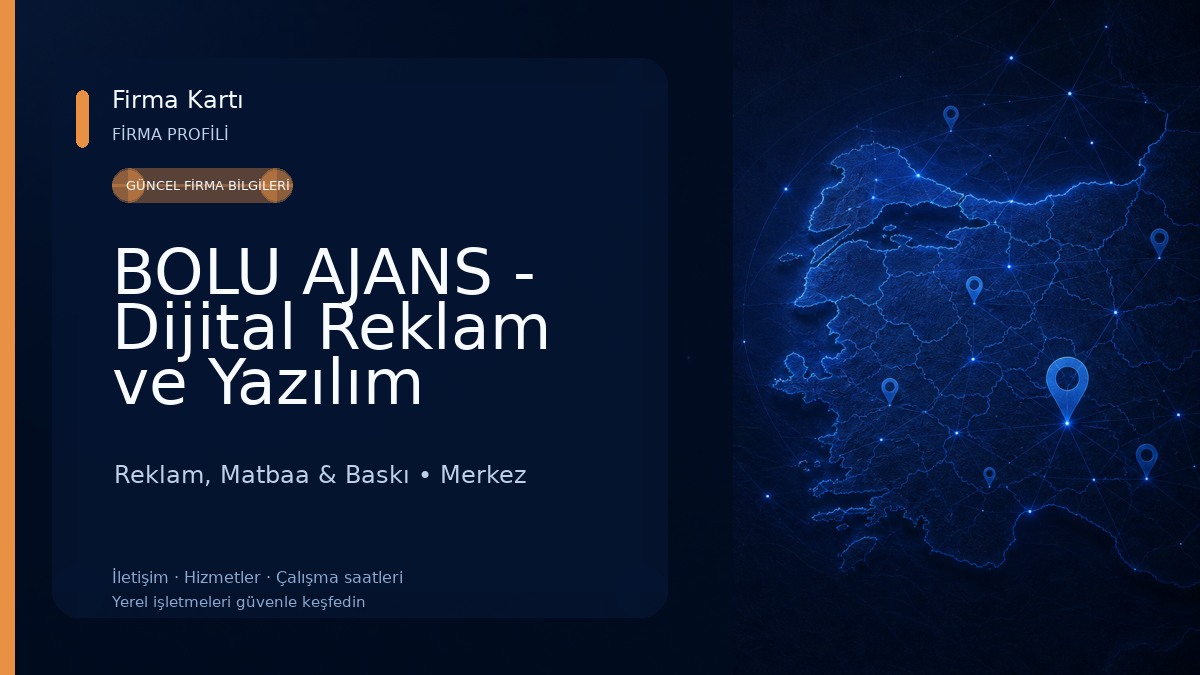 BOLU AJANS - Dijital Reklam ve Yazılım Reklam, Matbaa & Baskı