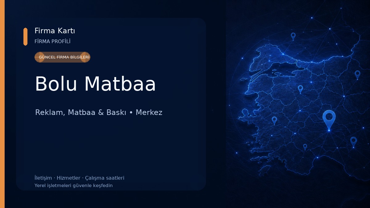 Bolu Matbaa Reklam, Matbaa & Baskı