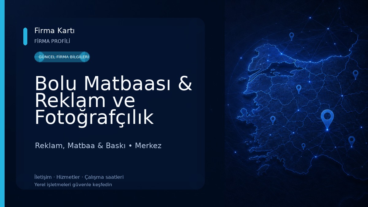 Bolu Matbaası & Reklam ve Fotoğrafçılık Reklam, Matbaa & Baskı