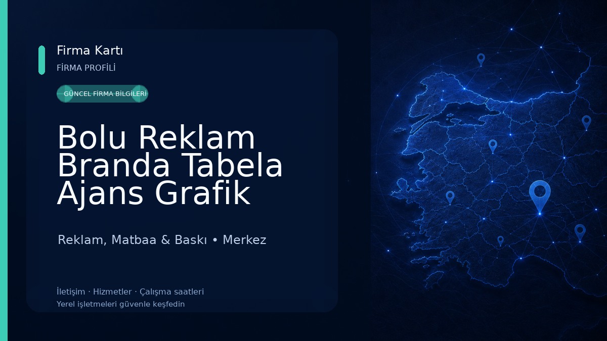 Bolu Reklam Branda Tabela Ajans Grafik Tasarım Folyo Baskı Reklam, Matbaa & Baskı