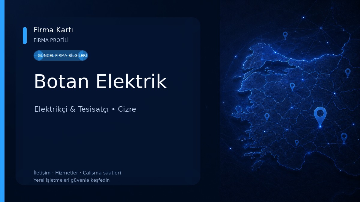 Botan Elektrik Elektrikçi & Tesisatçı
