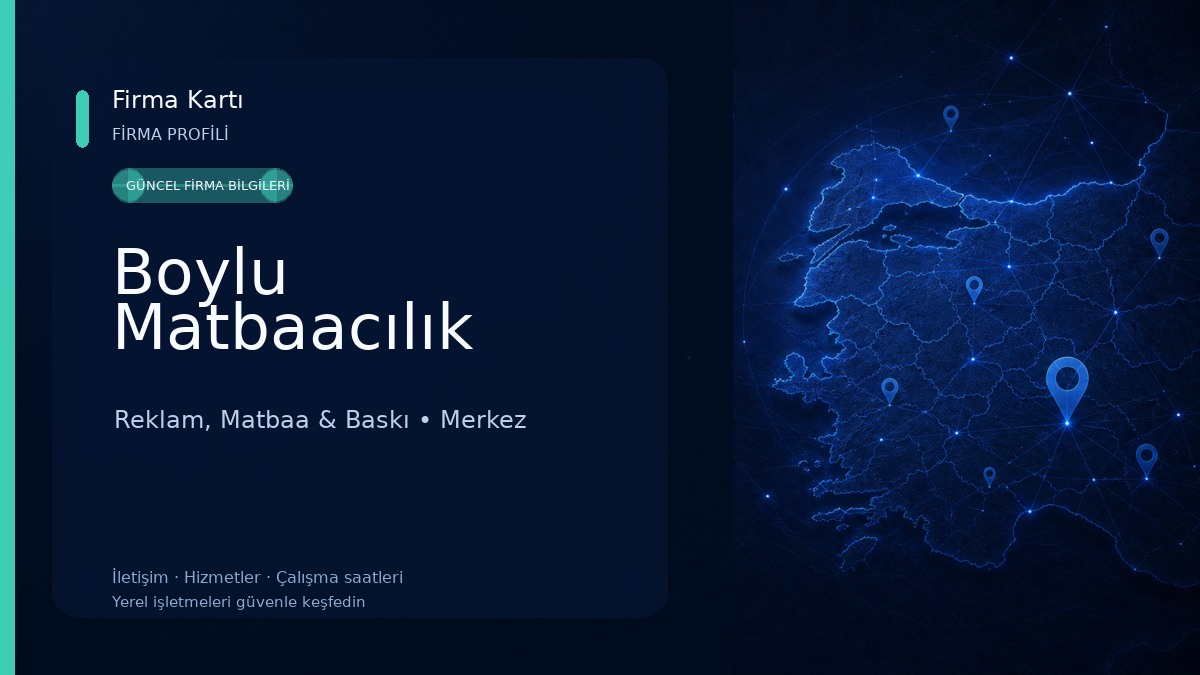 Boylu Matbaacılık Reklam, Matbaa & Baskı