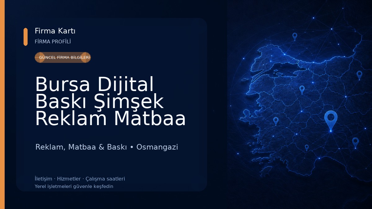 Bursa Dijital Baskı Şimşek Reklam Matbaa Davetiye Reklam, Matbaa & Baskı