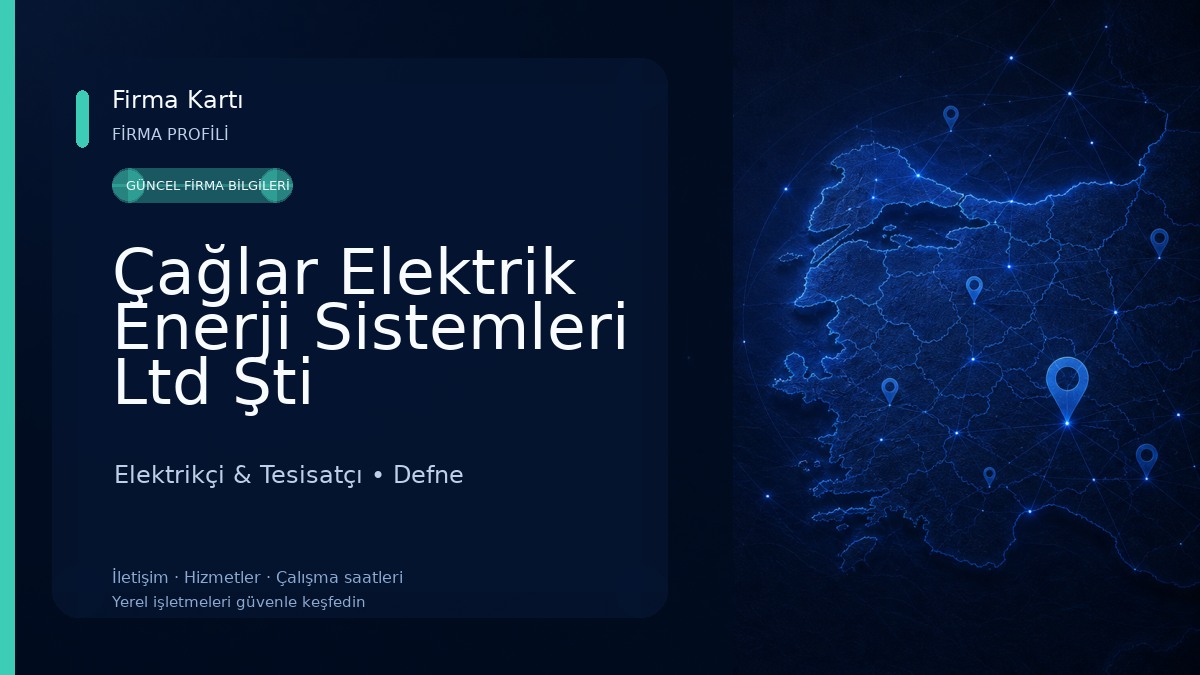 Çağlar Elektrik Enerji Sistemleri Ltd Şti Elektrikçi & Tesisatçı