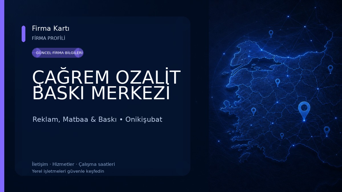ÇAĞREM OZALİT BASKI MERKEZİ Reklam, Matbaa & Baskı