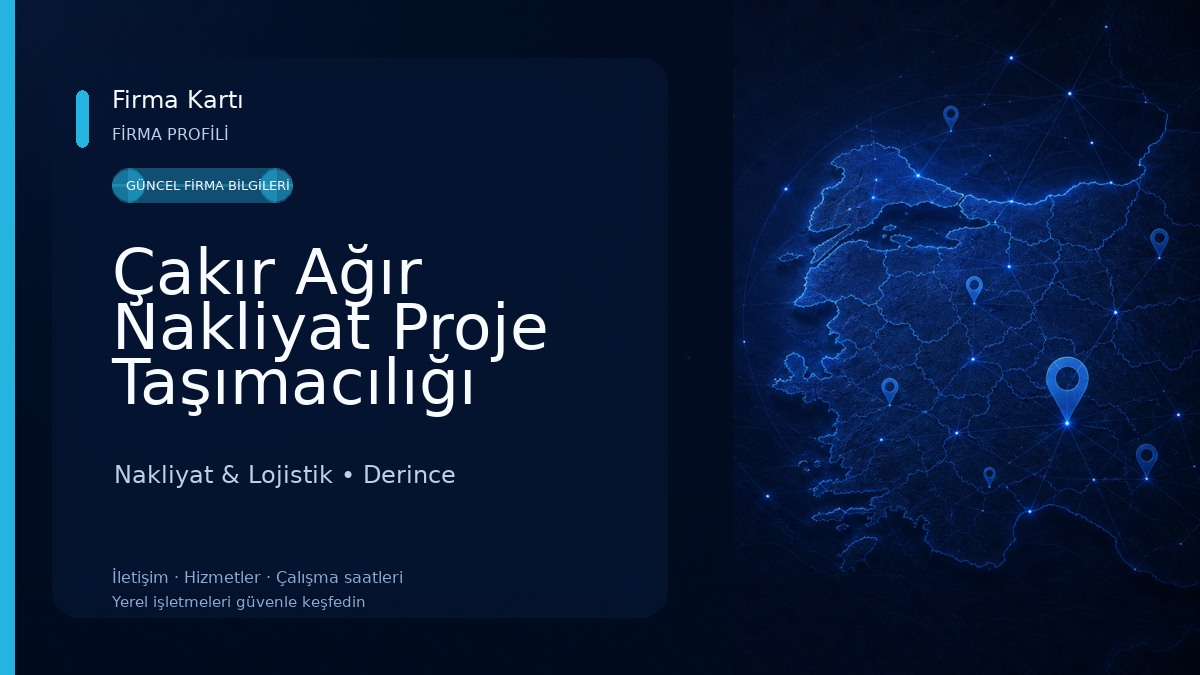 Çakır Ağır Nakliyat Proje Taşımacılığı Nakliyat & Lojistik