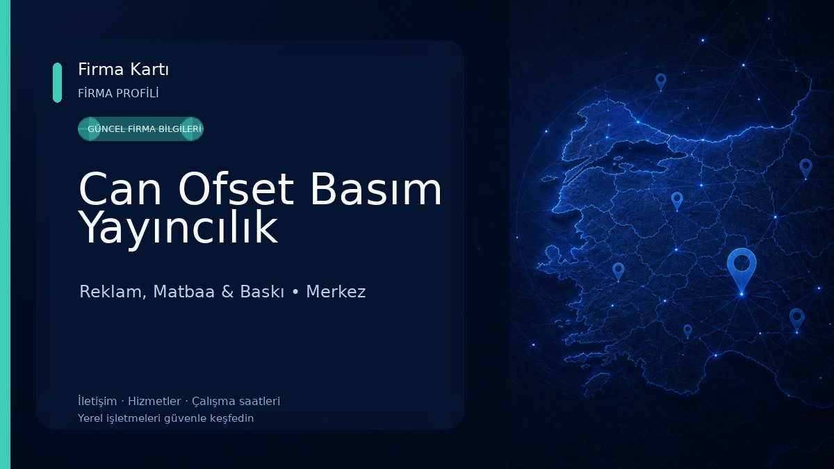 Can Ofset Basım Yayıncılık Reklam, Matbaa & Baskı