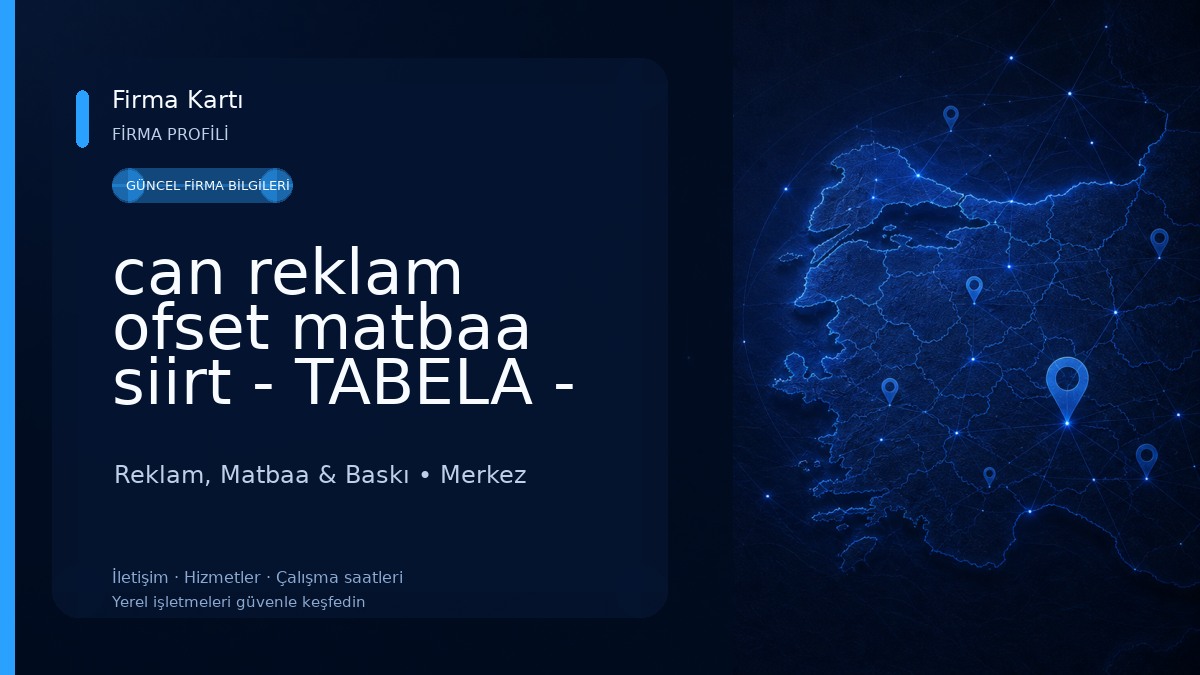can reklam ofset matbaa siirt - TABELA - KAŞE - KARTVİZİT - FATURA - SİPARİŞ FİŞİ Reklam, Matbaa & Baskı