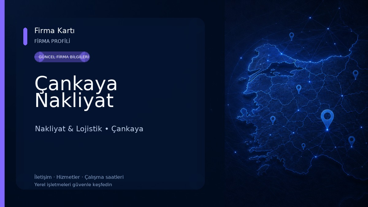 Çankaya Nakliyat Nakliyat & Lojistik