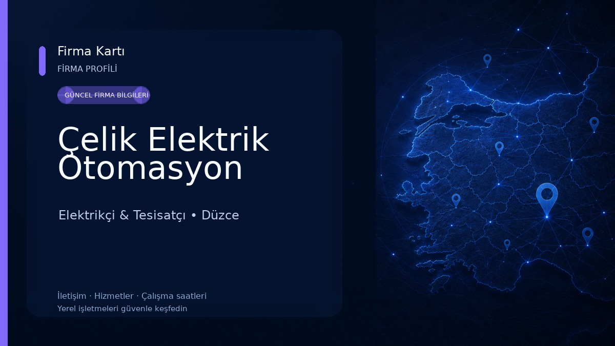 Çelik Elektrik Otomasyon Elektrikçi & Tesisatçı